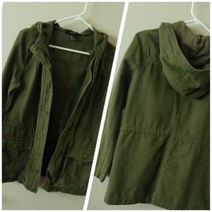Olive Forever21 Utility Jacket